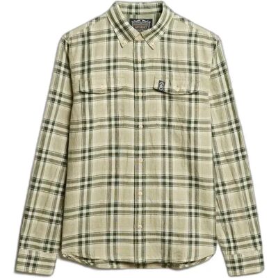Kariertes Hemd mit langen Ärmeln Superdry The Merchant Store Vert M male Kariertes Hemd mit langen Ärmeln Superdry The Merchant Store Vert M male