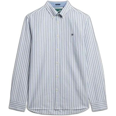 Langarmshirt Superdry Preppy Oxford Bleu L male Langarmshirt Superdry Preppy Oxford Bleu L male