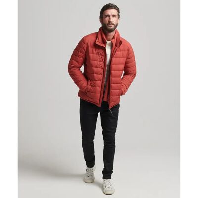 Leichte kurze Daunenjacke Superdry Marron L male Leichte kurze Daunenjacke Superdry Marron L male