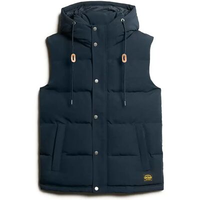 Daunenweste mit Kapuze Superdry Everest Bleu M male Daunenweste mit Kapuze Superdry Everest Bleu M male
