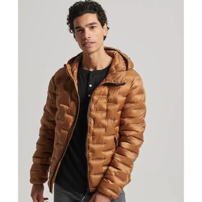 Gesteppte kurze Daunenjacke Superdry Marron L male Gesteppte kurze Daunenjacke Superdry Marron L male