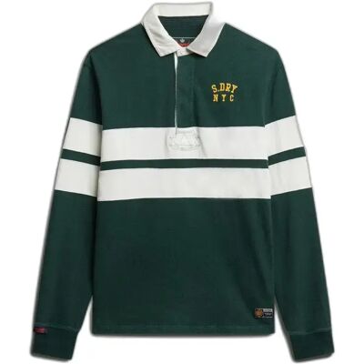 Gestreiftes Rugby-Poloshirt Superdry Vintage Athletic Vert S male Gestreiftes Rugby-Poloshirt Superdry Vintage Athletic Vert S male
