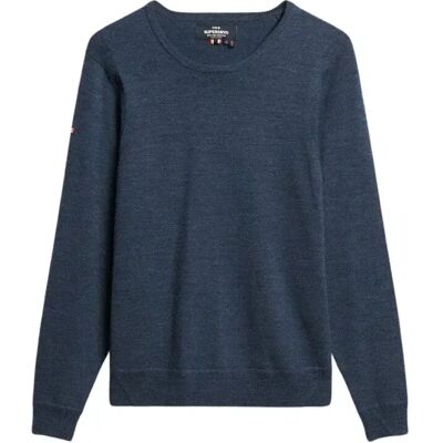 Pullover aus Merinowolle Superdry Bleu M male Pullover aus Merinowolle Superdry Bleu M male