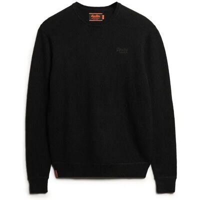 Slim Pull Superdry Essential Noir XL male Slim Pull Superdry Essential Noir XL male