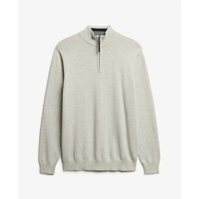 Pullover aus Baumwolle mit Stehkragen Superdry Essentials Gris L male Pullover aus Baumwolle mit Stehkragen Superdry Essentials Gris L male