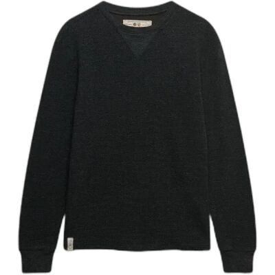 Langarmshirt Superdry Slub Waffle Noir L male Langarmshirt Superdry Slub Waffle Noir L male
