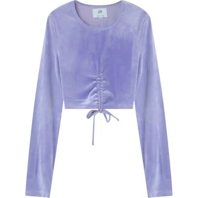 Crop Top T-Shirt Frau Sixth June Cordon Details Violet M female Crop Top T-Shirt Frau Sixth June Cordon Details Violet M female