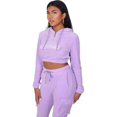 Projekt X Paris Mauve Hoodie - Crop Top - Kapuzenpullover Projekt X Paris Mauve Hoodie - Crop Top - Kapuzenpullover
