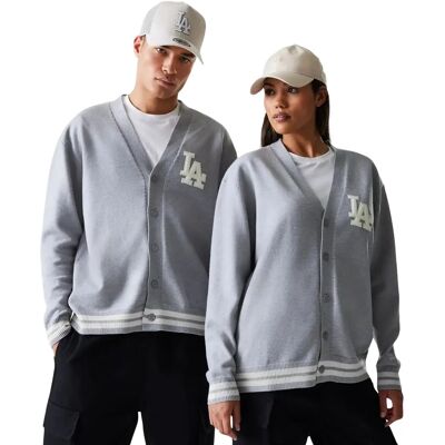 new era Gestrickter Dodgers-Cardigan Gris S unisex new era Gestrickter Dodgers-Cardigan Gris S unisex