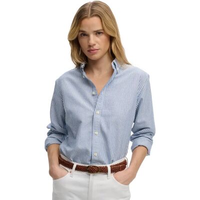 Langarmshirt Damen Superdry Oxford Bleu XS female Langarmshirt Damen Superdry Oxford Bleu XS female