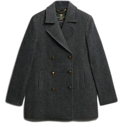 Damenmantel Superdry Caban Gris S female Damenmantel Superdry Caban Gris S female