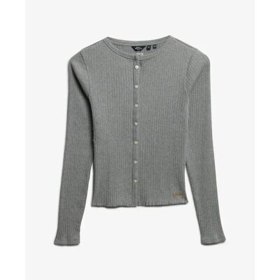 Strickjacke, Damen Superdry Athletic Essentials Gris L female Strickjacke, Damen Superdry Athletic Essentials Gris L female