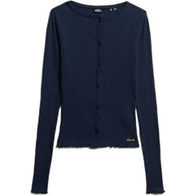 Strickjacke, Damen Superdry Athletic Essentials Bleu XL female Strickjacke, Damen Superdry Athletic Essentials Bleu XL female