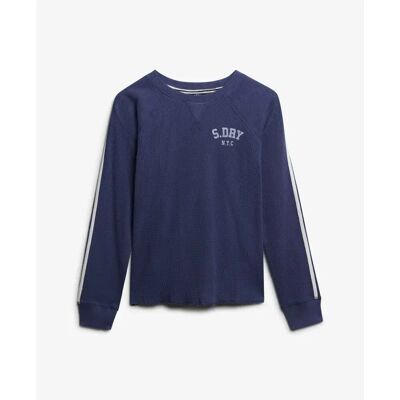 Langarmshirt Superdry Athletic Essentials Bleu 2XS female Langarmshirt Superdry Athletic Essentials Bleu 2XS female
