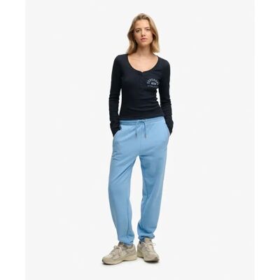 Damen Langarmhemd mit Knöpfen Superdry Athletic Bleu XS female Damen Langarmhemd mit Knöpfen Superdry Athletic Bleu XS female