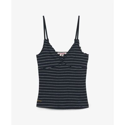 Waffel-Ärmellos V-Ausschnitt Damen Superdry Athletic Essential Bleu XL female Waffel-Ärmellos V-Ausschnitt Damen Superdry Athletic Essential Bleu XL female
