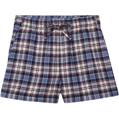 Kariertes Baumwoll-Haarband für Frauen Superdry Bleu 2XS female Kariertes Baumwoll-Haarband für Frauen Superdry Bleu 2XS female