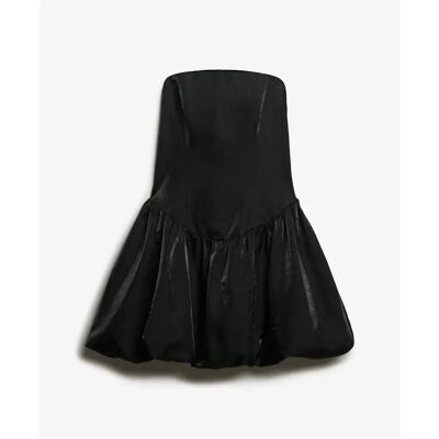 Mini-Bandeau-Kleid mit Puffrock für Damen Superdry Noir M female Mini-Bandeau-Kleid mit Puffrock für Damen Superdry Noir M female