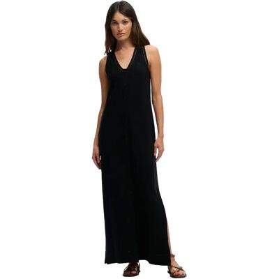 Maxikleid für Damen Superdry Laddered Noir 2XS female Maxikleid für Damen Superdry Laddered Noir 2XS female