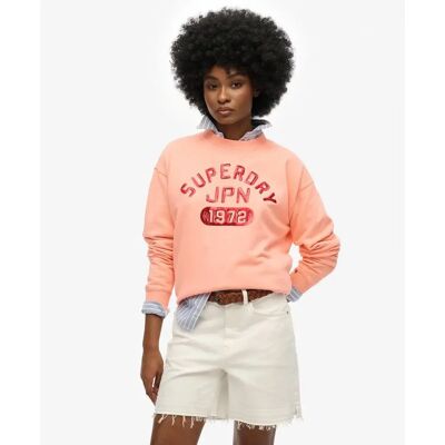 Sweatshirt Damen Superdry Varsity Orange XS female Sweatshirt Damen Superdry Varsity Orange XS female