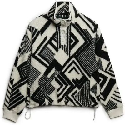Sweatshirt Halb-Zip Damen Superdry Super Soft Blanc L female Sweatshirt Halb-Zip Damen Superdry Super Soft Blanc L female