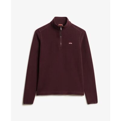 Damen Fleece-Pullover mit halbem Reißverschluss Superdry Violet XS female Damen Fleece-Pullover mit halbem Reißverschluss Superdry Violet XS female