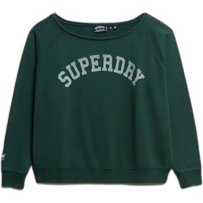 Sweatshirt Damen Superdry Athletic Essentials Bardot Vert M female Sweatshirt Damen Superdry Athletic Essentials Bardot Vert M female