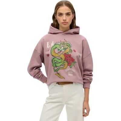 Hoodie Damen Superdry Neo Trad Tattoo Violet L female Hoodie Damen Superdry Neo Trad Tattoo Violet L female