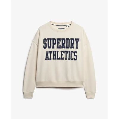 Damen Sweatshirt mit Aufdruck Superdry Athletic Essentials Blanc S female Damen Sweatshirt mit Aufdruck Superdry Athletic Essentials Blanc S female