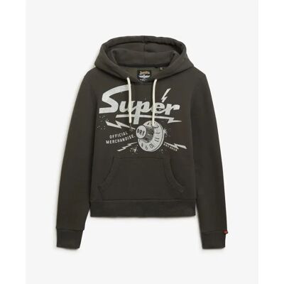 Hoodie Damen Superdry Band Merch Noir M female Hoodie Damen Superdry Band Merch Noir M female