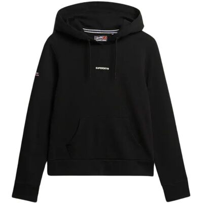 Hoodie einfarbig Damen Superdry Noir XS female Hoodie einfarbig Damen Superdry Noir XS female