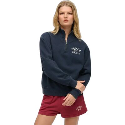 Sweatshirt Damen Superdry Athletic Essential Bleu L female Sweatshirt Damen Superdry Athletic Essential Bleu L female