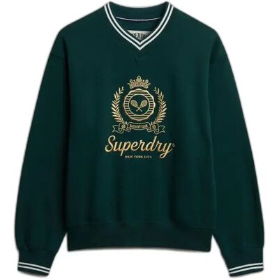 Sweatshirt Damen Superdry Country Club Loose Vert XL female Sweatshirt Damen Superdry Country Club Loose Vert XL female