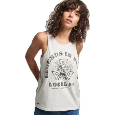 Damen-Top Superdry Vintage Merch Store Gris M female Damen-Top Superdry Vintage Merch Store Gris M female