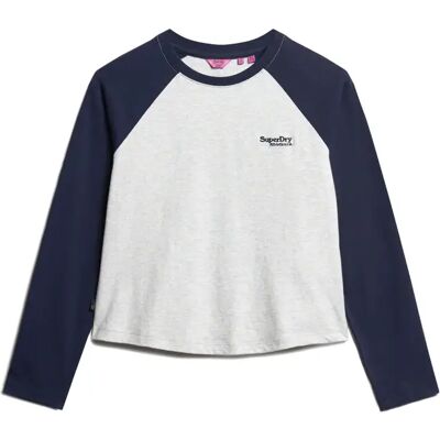 Langarmshirt Superdry Essential Bleu M female Langarmshirt Superdry Essential Bleu M female