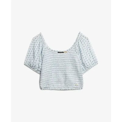 Damenbluse mit Knopfleiste Superdry Bleu XS female Damenbluse mit Knopfleiste Superdry Bleu XS female