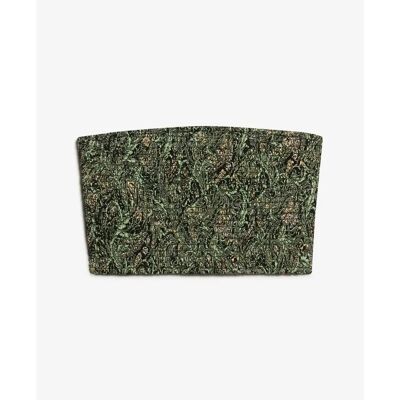 Bandeau-Bluse mit Paisleymuster für Damen Superdry St Tropez Vert XS female Bandeau-Bluse mit Paisleymuster für Damen Superdry St Tropez Vert XS female