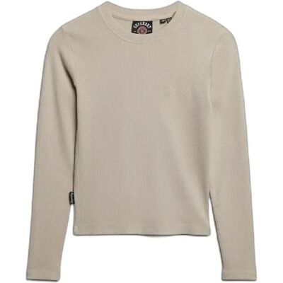 Sweatshirt Damen Superdry Essential Logo Gd Gris L female Sweatshirt Damen Superdry Essential Logo Gd Gris L female