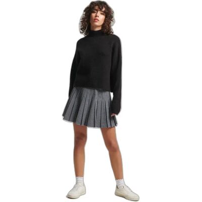 Pullover mit Schornsteinkragen Damen Superdry Vintage Essential Noir L female Pullover mit Schornsteinkragen Damen Superdry Vintage Essential Noir L female
