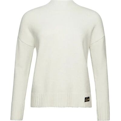 Pullover mit Schornsteinkragen, Damen Superdry Essential Blanc XL female Pullover mit Schornsteinkragen, Damen Superdry Essential Blanc XL female