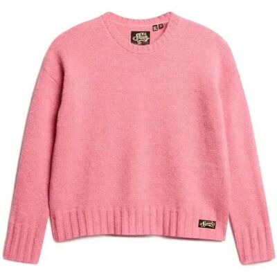 Damen-Rundhalspullover Superdry Essential Rose L female Damen-Rundhalspullover Superdry Essential Rose L female