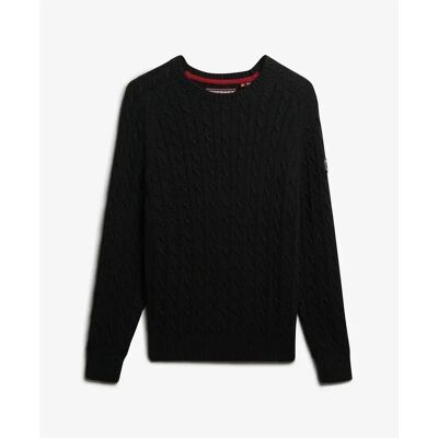 Weite gedrehte Pulli für Damen Superdry Noir M female Weite gedrehte Pulli für Damen Superdry Noir M female