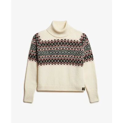 Rollkragenpullover für Damen Superdry Beige XL female Rollkragenpullover für Damen Superdry Beige XL female