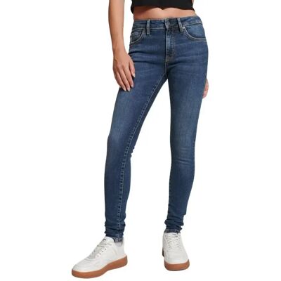 Skinny Jeans mit halbhoher Taille aus Bio-Baumwolle Frau Superdry Vintage Bleu 28x32 female Skinny Jeans mit halbhoher Taille aus Bio-Baumwolle Frau Superdry Vintage Bleu 28x32 female