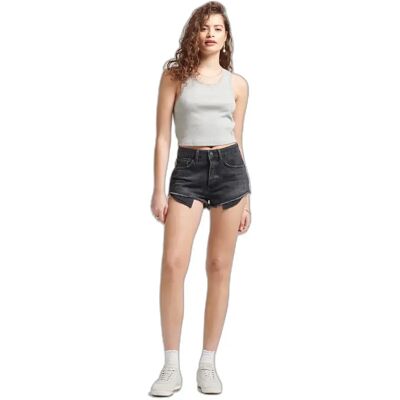 Shorts mit hohem Bund für Damen Superdry Noir 32 female Shorts mit hohem Bund für Damen Superdry Noir 32 female