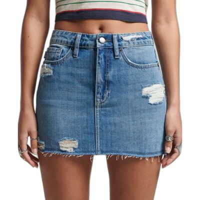 Minirock Jeans Frau Superdry Vintage Bleu 30 female Minirock Jeans Frau Superdry Vintage Bleu 30 female