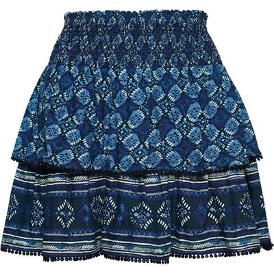 Minirock mit Volants Frau Superdry Vintage Bleu L female Minirock mit Volants Frau Superdry Vintage Bleu L female