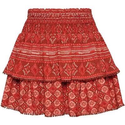 Minirock mit Volants Frau Superdry Vintage Rouge L female Minirock mit Volants Frau Superdry Vintage Rouge L female