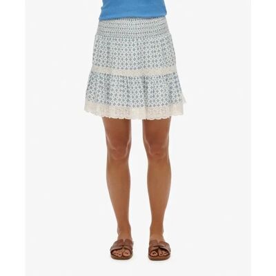 Mini-Spitze-Rock für Frauen Superdry Bleu XS female Mini-Spitze-Rock für Frauen Superdry Bleu XS female