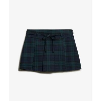 Miniplissee-Rock Damen Superdry Bleu M female Miniplissee-Rock Damen Superdry Bleu M female